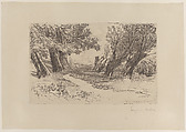 The Lovers' Walk, No. 1, Sir Francis Seymour Haden  British, Etching and drypoint (counterproof); first (final) state (Harrington); fourth state of five (Schneiderman)