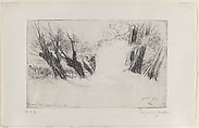 The Lovers' Walk, No. 1, Sir Francis Seymour Haden  British, Etching and drypoint; trial proof a (Harrington); third state of five (Schneiderman)