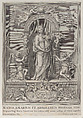 Madonna of Loreto, within a niche with an angel on either side, Benoit Farjat  French, Etching