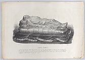 The dead Christ, wrapped in a shroud, after the marble statue in the Sansevero Chapel, Naples, Francesco Wenzel Italian, Lithograph