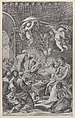 The death of Saint Anne with various family members surrounding her and angels overhead, Cesare Fantetti Italian, Etching and engraving