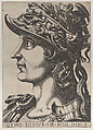 Plate 8: Otho in profile facing left, from "The Twelve Caesars", Anonymous, Etching and engraving