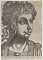 Plate 3: Tiberius turned to the right, from 'The Twelve Caesars', Anonymous, Etching and engraving
