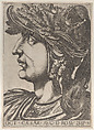 Plate 2: Octavius in profile to the left, from 'The Twelve Caesars', Anonymous, Etching and engraving
