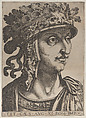 Plate 11: Titus Vespasian looking to the right, from "The Twelve Caesars", Anonymous, Etching and engraving
