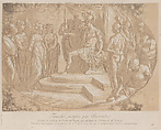 Alexander the Great freeing Timoclea; from 'Recueil d'estampes d'après les plus beaux tableaux et d'après les plus beaux desseins qui sont en France, Cabinet Crozat', Anne Claude Philippe de Tubières, comte de Caylus French, Etching and aquatint with tone woodblock