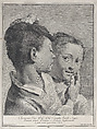 Plate 3: Boy with a hat touching the face of a girl, from "Icones ad vivum expressae", Giovanni Cattini  Italian, Etching