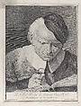 Plate 8: Man in a hat reading a book with a magnifying glass; from 'Icones ad vivum expressae' after Giovanni Battista Piazzetta, Giovanni Cattini  Italian, Etching