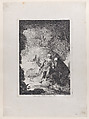Saint Paul the Hermit and Saint Anthony Abbot conversing in a landscape, after Pietro Antonio Novelli, Francesco Novelli Italian, Etching