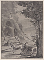 Men quarrying or mining for gold, from 'Danubius Pannonico-Mysicus' (Volume 3), Jacob Houbraken Dutch, Etching