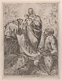 The Virgin with Saints Jerome and Francis, Girolamo Rossi, the Elder  Italian, Etching