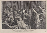 Christ driving the merchants from the temple, Jean-Baptiste Haussard  French, Etching and engraving