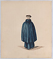 A monk from the order of St Francis viewed from behind, from a group of drawings depicting Peruvian dress, Francisco (Pancho) Fierro  African Peruvian, Watercolor