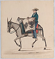 A baker on horseback, from a group of drawings depicting Peruvian dress, Francisco (Pancho) Fierro  African Peruvian, Watercolor