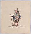 A Peruvian man, from a group of drawings depicting Peruvian dress, Francisco (Pancho) Fierro  African Peruvian, Watercolor