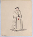 A priest from the Mercederian order (Order of Our Lady of Mercy), from a group of drawings depicting Peruvian dress, Francisco (Pancho) Fierro  African Peruvian, Watercolor