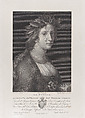 Poetry, a woman with a laurel crown, Raphael Morghen  Italian, Engraving; fourth state of five