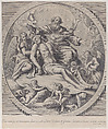 The Holy Trinity, with the dead Christ at center surrounded by angels, God the Father, and the Holy Spirit, Anonymous, Engraving