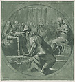 Christ confounding the doctors, Andrea Scacciati  Italian, Etching and aquatint in green ink