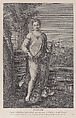 Judith standing with her foot on the head of Holofernes, Antoinette Larcher French, Etching and engraving
