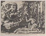 God appearing to Abraham, Michel Corneille the Younger  French, Etching