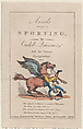 Annals of Sporting, Thomas Rowlandson British, Hand-colored etching