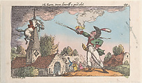 The Baron proves himself a good shot, Thomas Rowlandson  British, Hand-colored etching; reissue