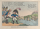 Boneys Broken Bridge, Thomas Rowlandson  British, Hand-colored etching