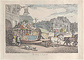 Paris Diligence, Thomas Rowlandson  British, Hand-colored etching
