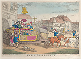 Paris Diligence, Thomas Rowlandson  British, Hand-colored etching