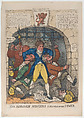 The Borough Mongers Strangled in the Tower, Thomas Rowlandson British, Hand-colored etching