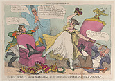 Three Weeks After Marriage, or the Great Little Emperor Playing at Bo-Peep, Thomas Rowlandson British, Hand-colored etching