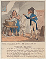 The Sagacious Buck or Effects of Water Proof, Thomas Rowlandson  British, Hand-colored etching