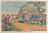 Rural Sports or Game at Quoits, Thomas Rowlandson  British, Hand-colored etching