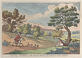 Rural Sports, or an Old Mole Catcher in Full Scent, Thomas Rowlandson  British, Hand-colored etching