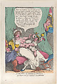 Nursing the Spawn of a Tyrant, Thomas Rowlandson British, Hand-colored etching