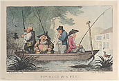 Patience in a Punt, Thomas Rowlandson British, Hand-colored etching and stipple