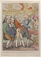 Italian Picture Dealers Humbugging My Lord Anglaise, Thomas Rowlandson (British, London 1757–1827 London), Hand-colored etching