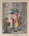 Muck'y Weather, Thomas Rowlandson  British, Hand-colored etching; reissue