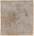 St. Joseph with the Christ Child and St. John the Baptist, Filippino Lippi  Italian, Pen and brown ink, heightened with white on prepared paper