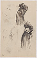 The Singer, Edouard Vuillard (French, Cuiseaux 1868–1940 La Baule), Pen and ink (recto); pen and brush and ink (verso)