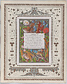 Valentine, Kate Greenaway  British, White card with cameo-embossed, scalloped border, with chromolithography, silver lithography, and cream colored card stock