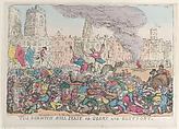 The Norwich Bull Feast or Glory and Gluttony, Thomas Rowlandson British, Hand-colored etching