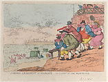 Summer Amusement at Margate, or a Peep at the Mermaids, Thomas Rowlandson British, Hand-colored etching