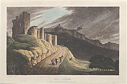 The Castle, Thomas Rowlandson British, Hand-colored etching and aquatint