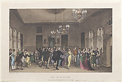 The Ball Room, Thomas Rowlandson British, Hand-colored etching and aquatint