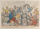 Political Chemist and German Retorts or Dissolving the Rhenish Confederacy, Thomas Rowlandson  British, Hand-colored etching