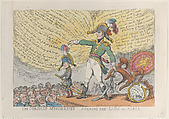 The Corsican Munchausen – Humming the Lads of Paris, Thomas Rowlandson British, Hand-colored etching