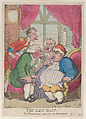The Last Gasp, or Toadstools Mistaken for Mushrooms, Thomas Rowlandson British, Hand-colored etching