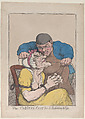The Cobbler's Cure for a Scolding Wife, Thomas Rowlandson  British, Hand-colored etching; reverse copy